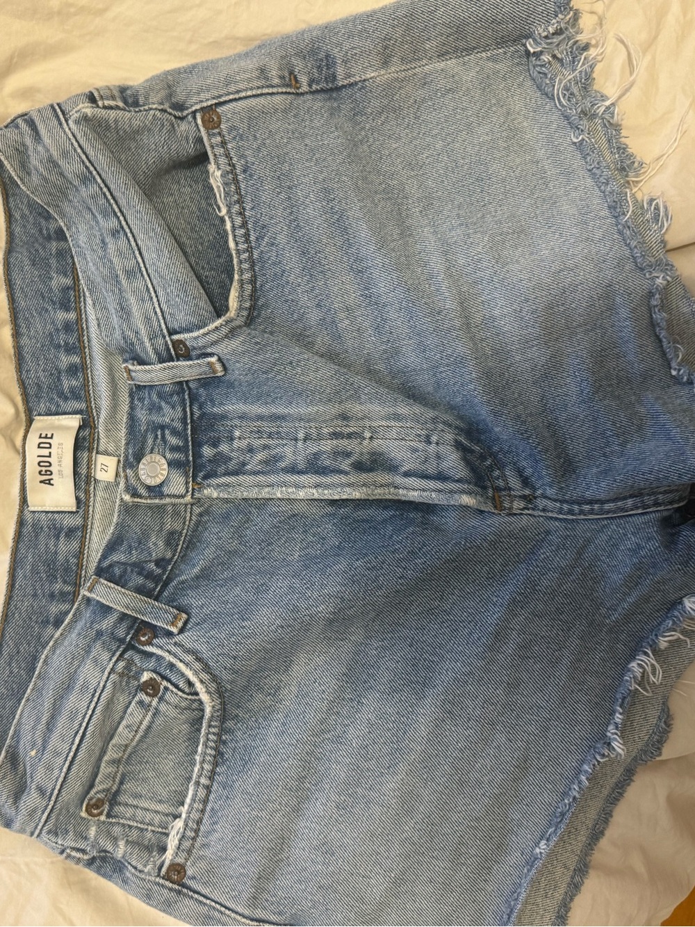 Agolde Light Wash Shorts